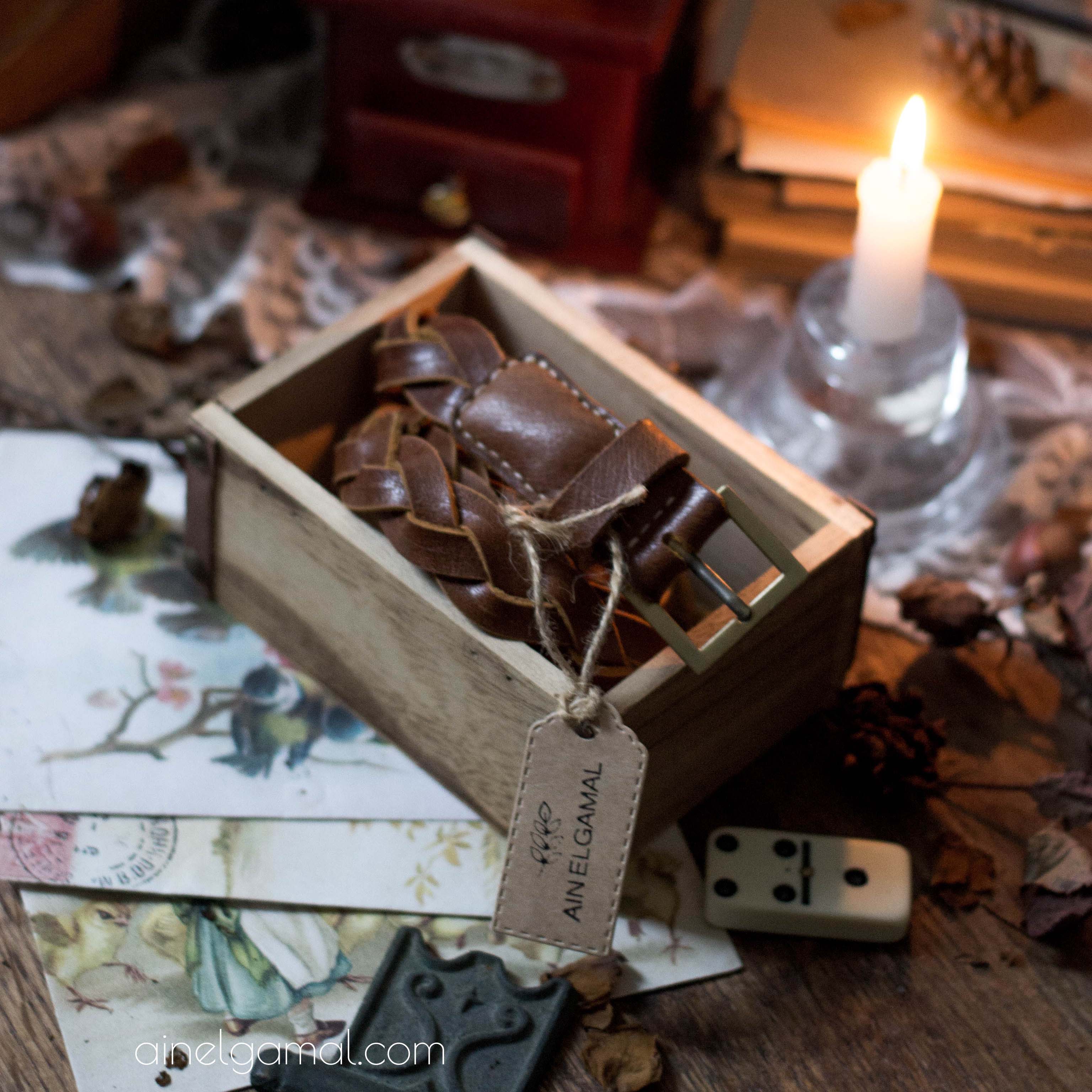 حزام جلد طبيعي