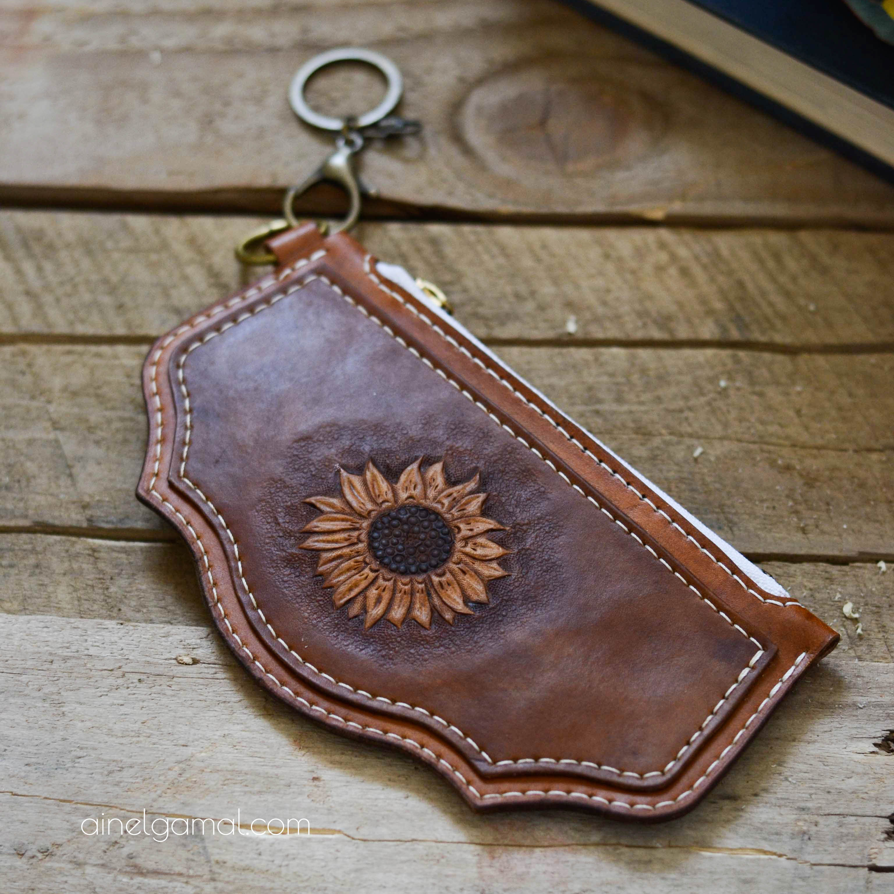Sunflower zipper wallet